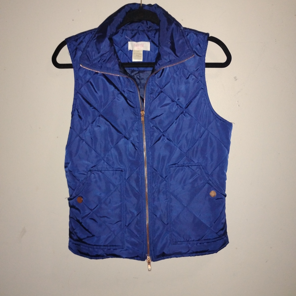 Peach Love California Royal Blue Quilted Vest